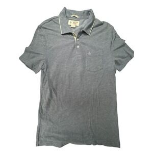Penguin polo shirt Men's size Medium gray with pocket slim